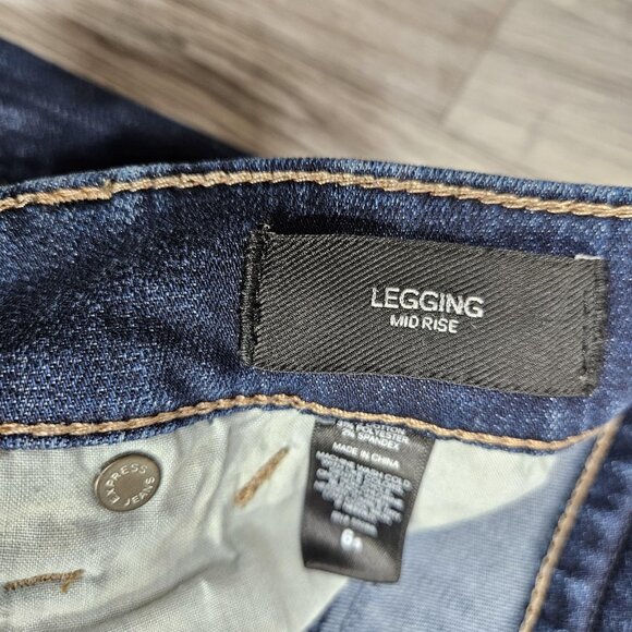 Express Jeans Pants Womens 6S Blue Distressed Legging Mid Rise Skinny Denim - Picture 6 of 13